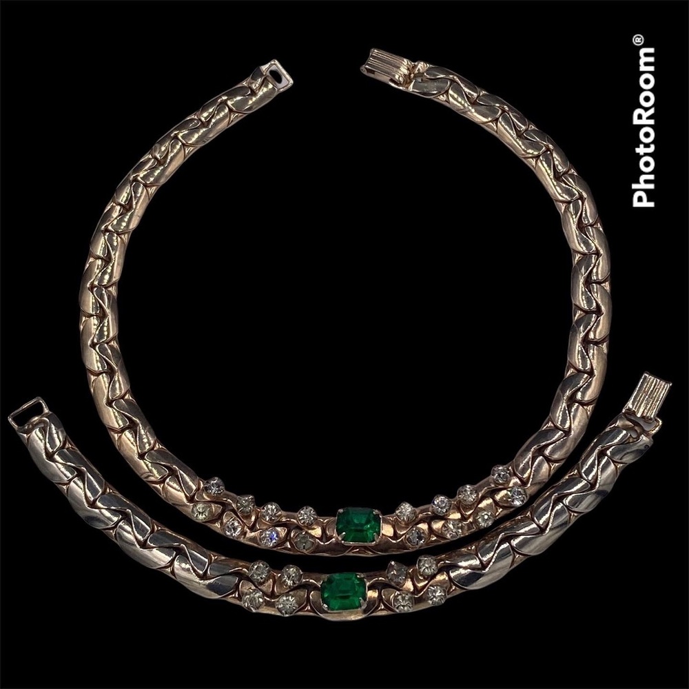 Vintage Kafin NY Retro Modern Necklace Bracelet Set